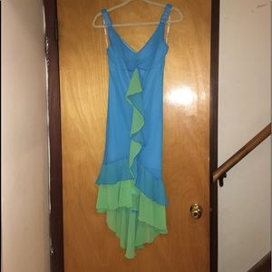 Cute summer dress with ruffled front